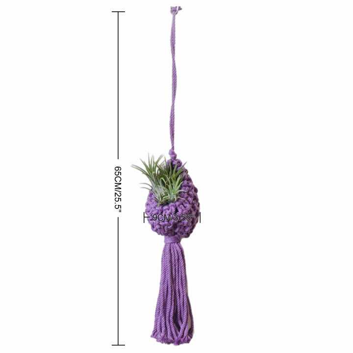 Macrame Hanging Plant Holder with Decorative Tassel Stornfield