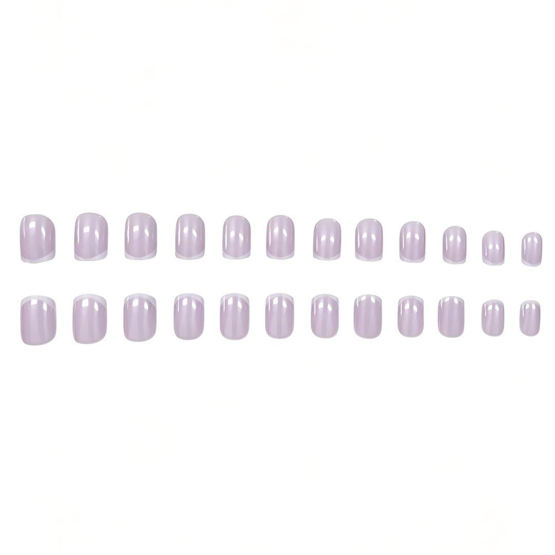 Elegant French Tip Press-On Nail Set Stornfield