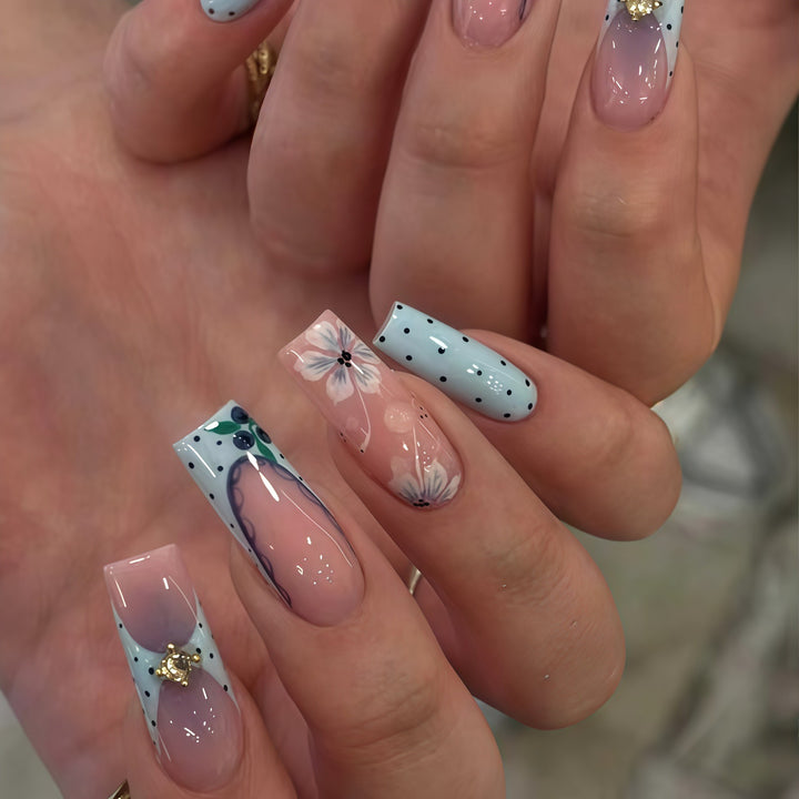 Artistic Long Length Press-On Nail Art Stornfield