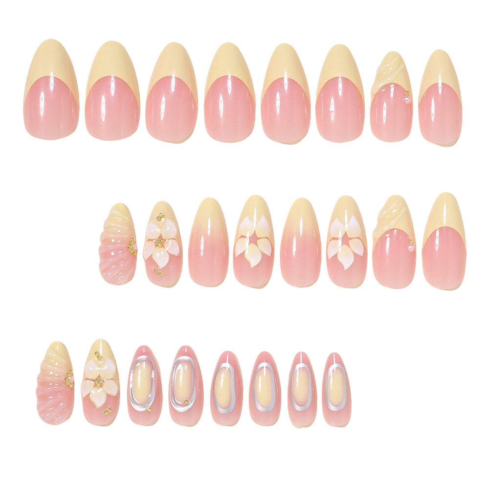 3D Floral Design Press-On Nail Set Stornfield