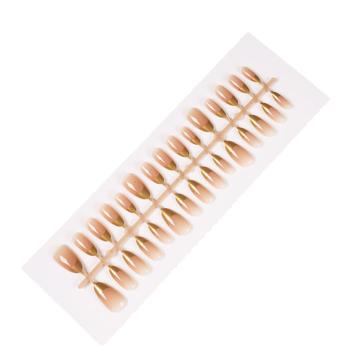 Nail art with elegant gradient and metallic accents Stornfield
