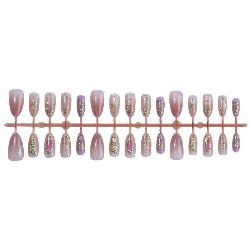 Artificial Nail Set with Elegant Accents Stornfield