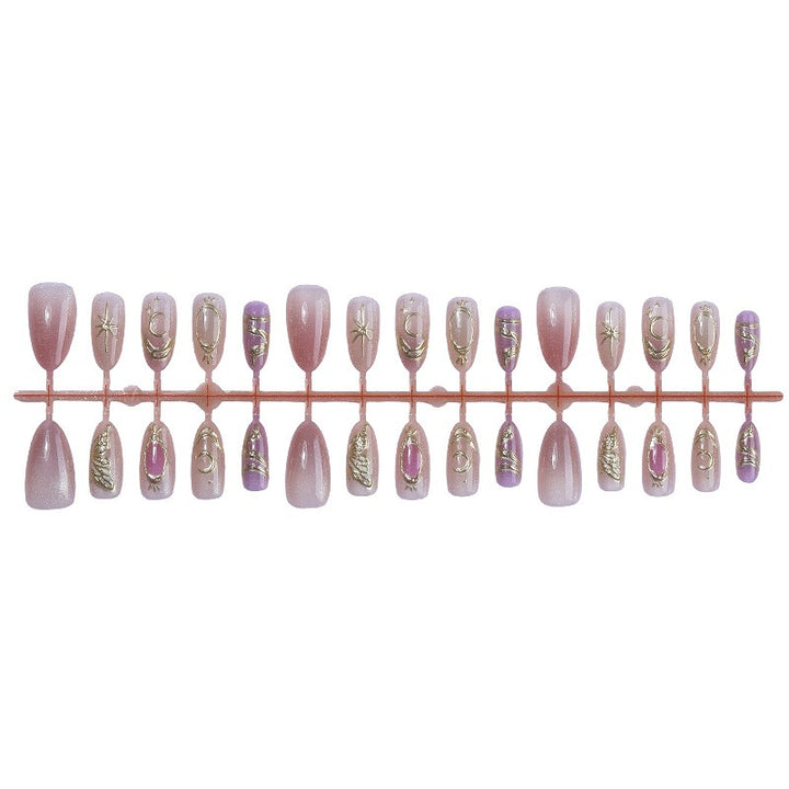 Artificial Nail Set with Elegant Accents Stornfield