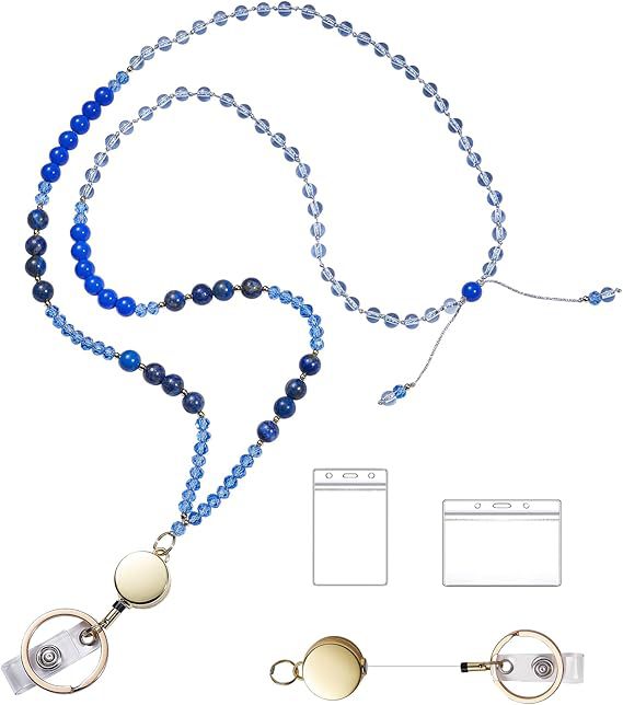 Beaded Eyewear Lanyard with Retractable Clip Stornfield