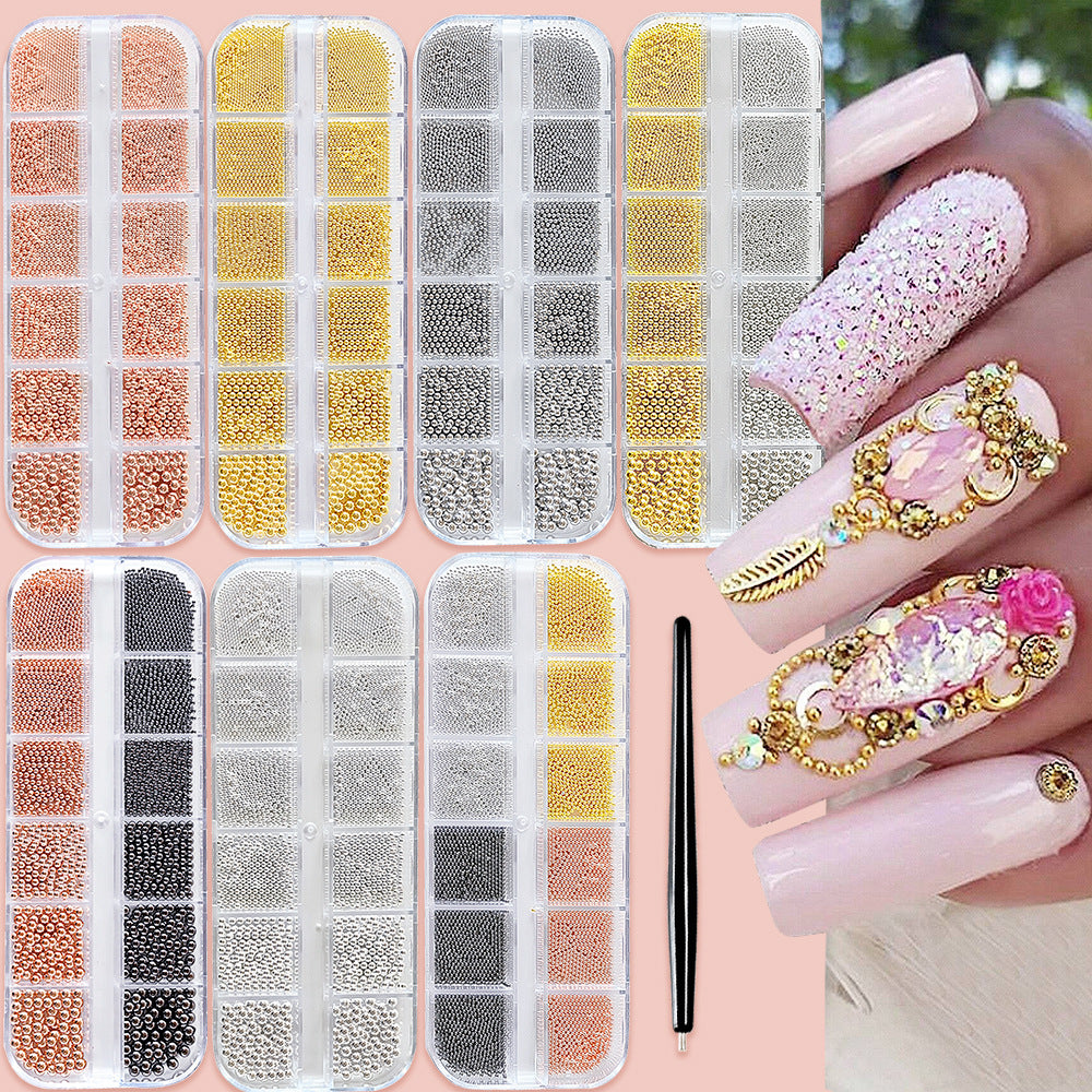 Decorative Nail Art Beads Set