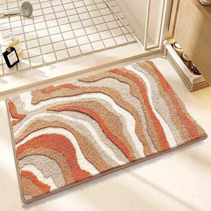 Abstract Wave Pattern Bath Rug