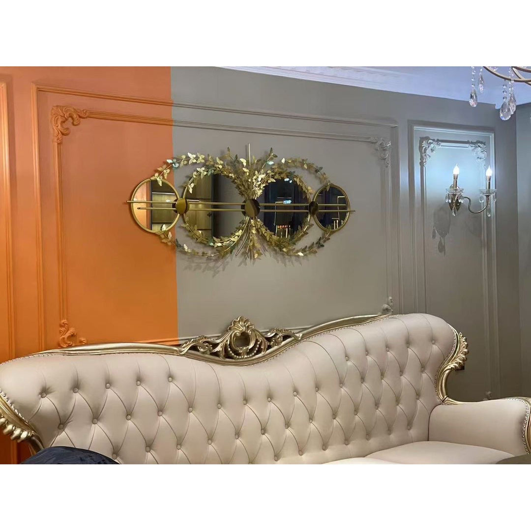 Elegant Botanical Wall Mirror with Decorative Floral Accents Stornfield