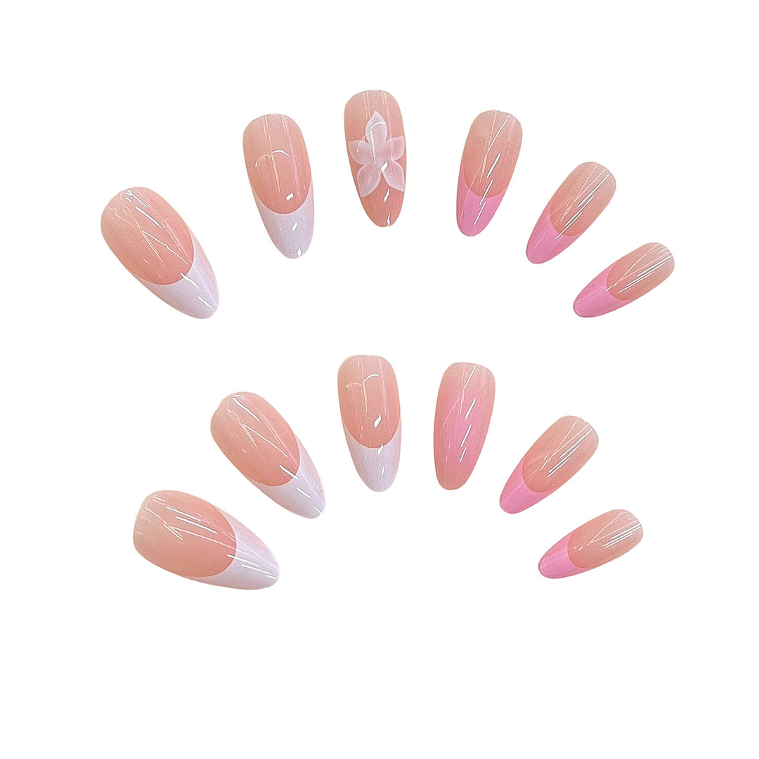 Artistic Floral Press-On Nail Design Stornfield