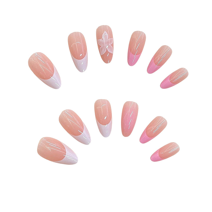 Artistic Floral Press-On Nail Design Stornfield