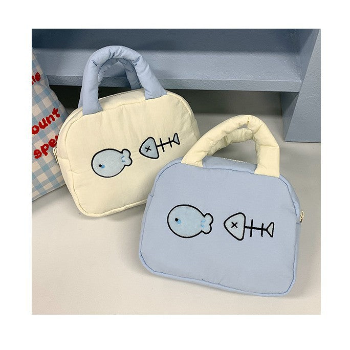 Cute Embroidered Fish-Themed Lunch Bag Stornfield