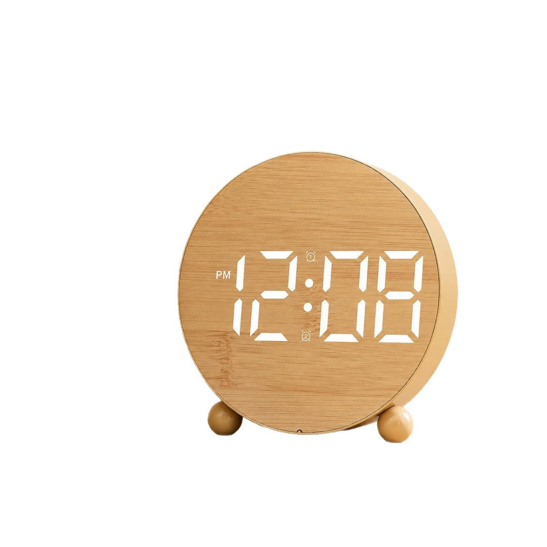 Digital Alarm Clock in Modern Wooden Design Stornfield