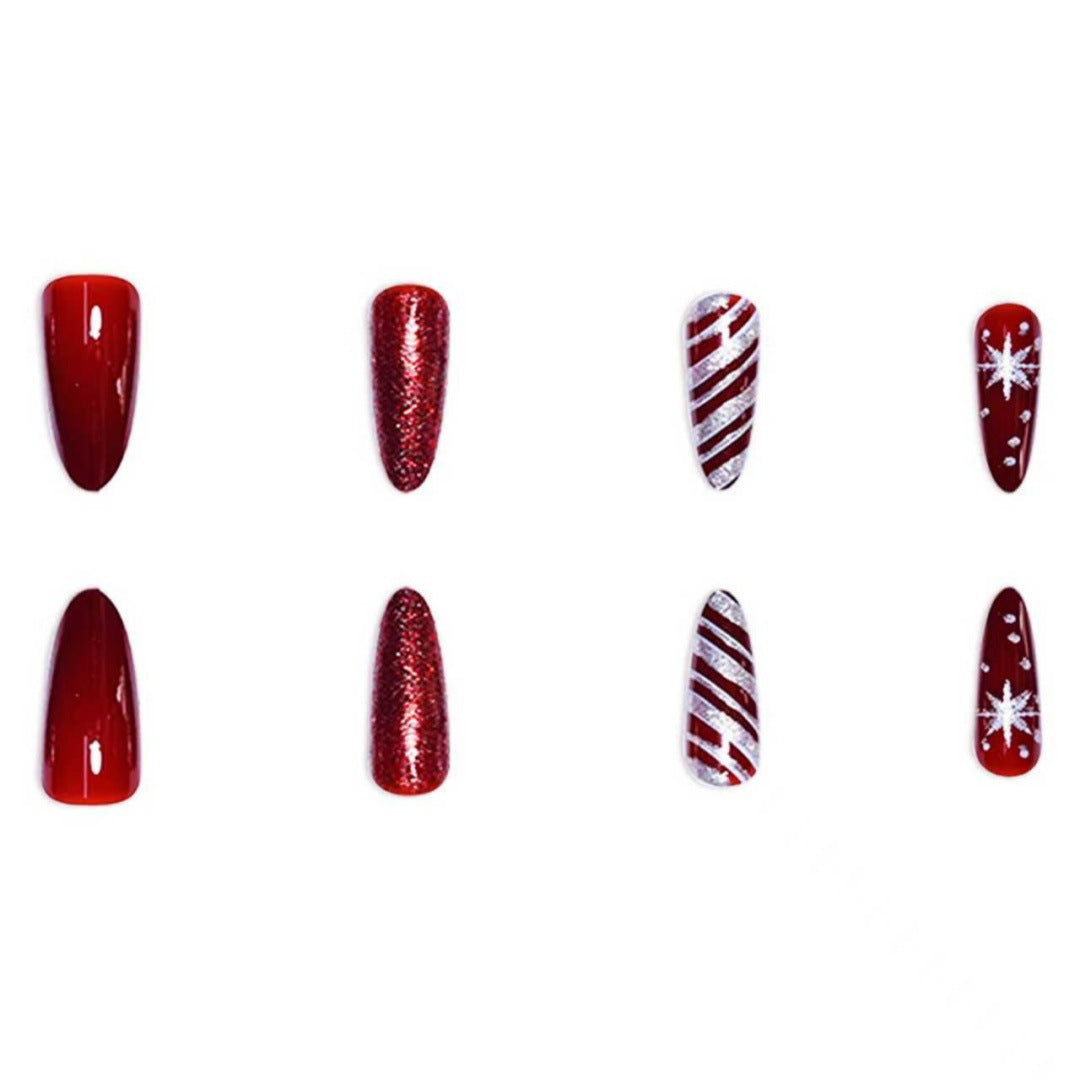 Festive Holiday Stiletto Nail Art Stornfield
