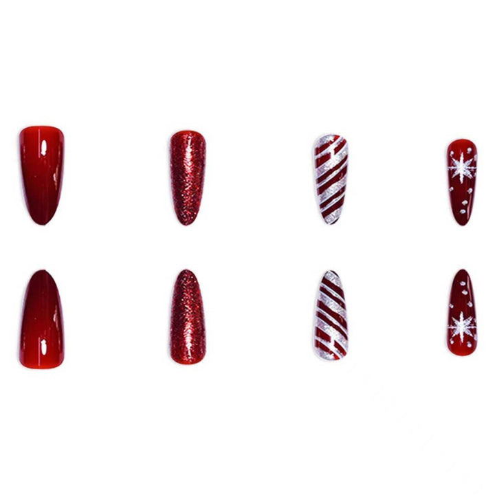 Festive Holiday Stiletto Nail Art Stornfield