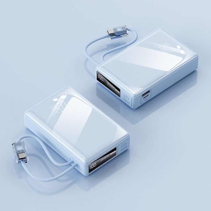 compact power bank with integrated cable and digital charging display Stornfield