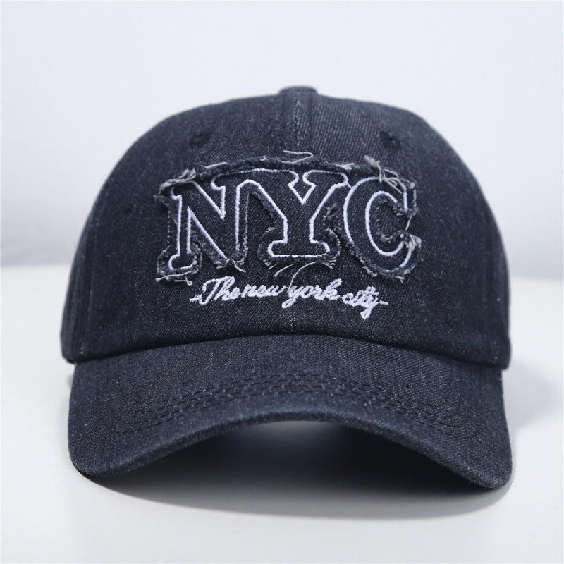 Women's Distressed Denim Baseball Cap Stornfield 1784084140