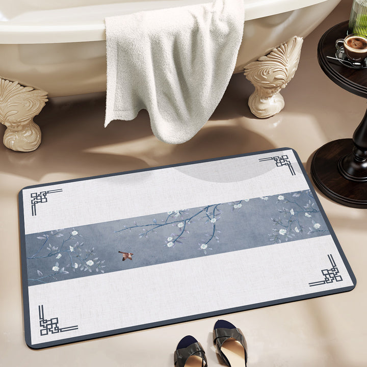 Elegant Geometric Bathroom Mat Stornfield
