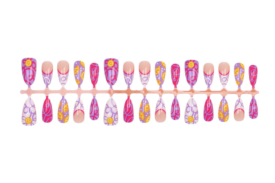 Artificial nail set with colorful and creative designs Stornfield