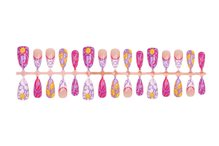 Artificial nail set with colorful and creative designs Stornfield