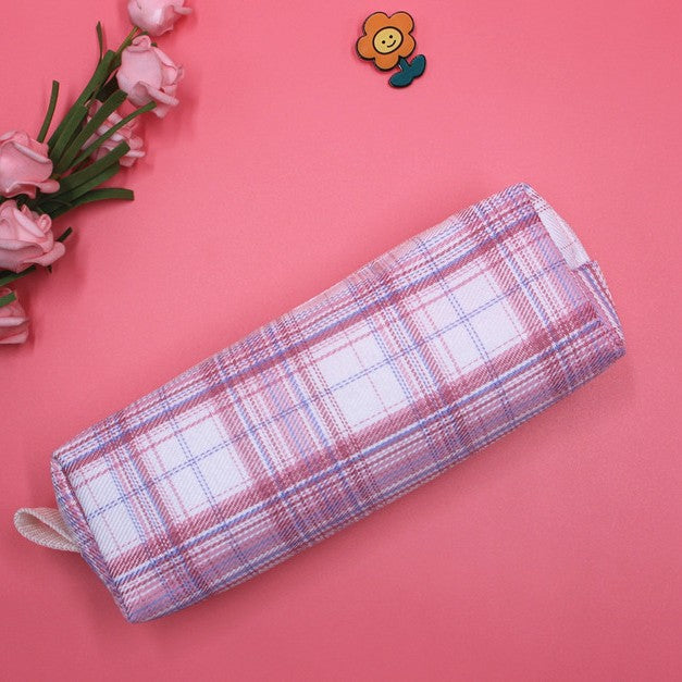 Textured Plaid Pencil Case Stornfield