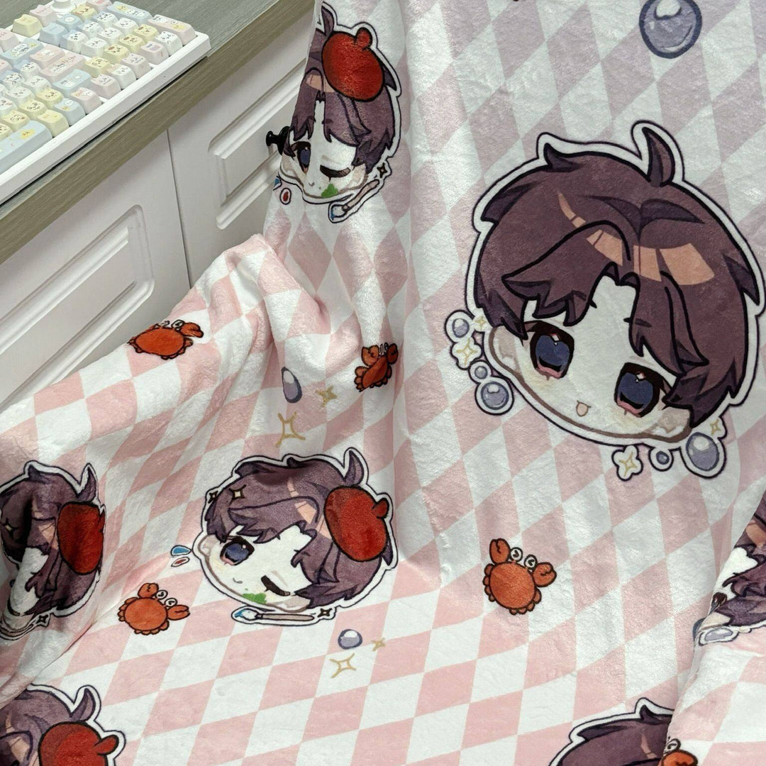 Cartoon Character Print Fleece Throw