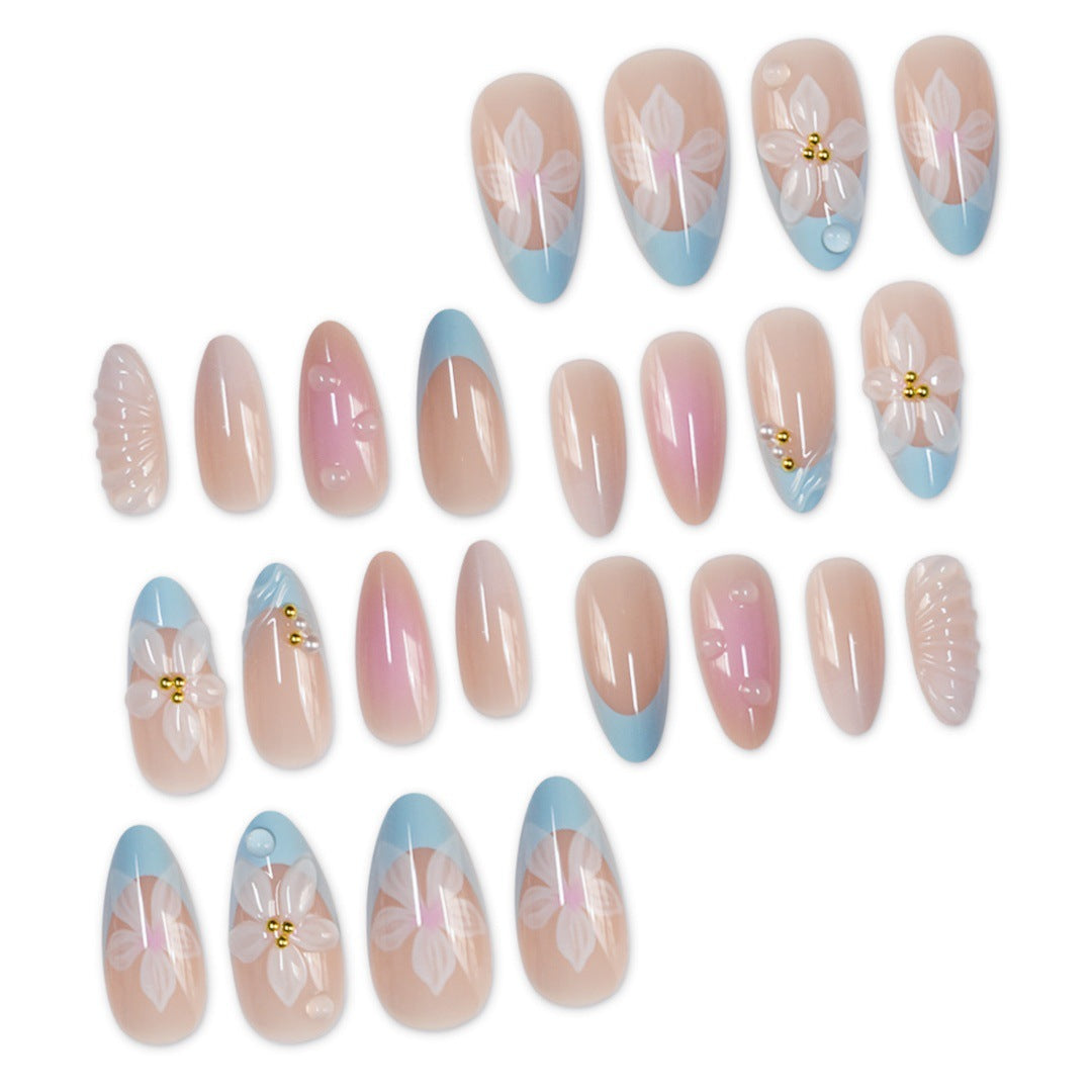 Artistic Floral Design Press-On Nail Set Stornfield