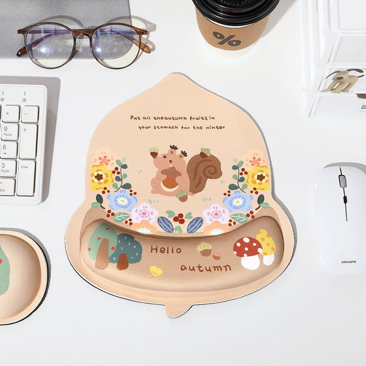 Floral-Themed Ergonomic Mouse Wrist Rest