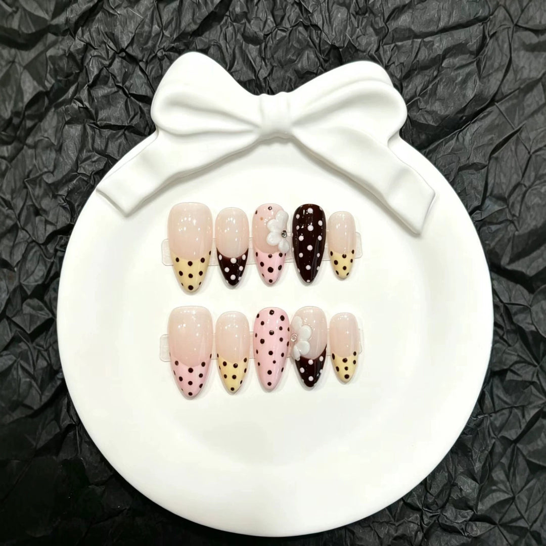 Whimsical Polka Dot Press-On Nail Set