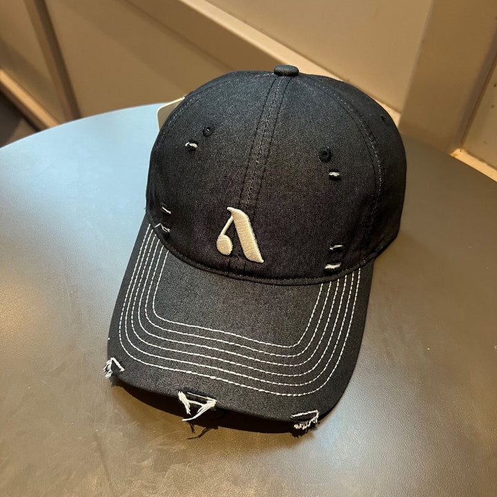 Distressed Denim Baseball Hat