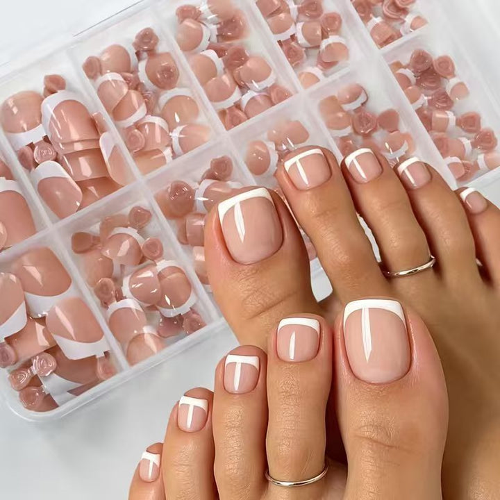 French Tip Toenail Press-On Set Stornfield