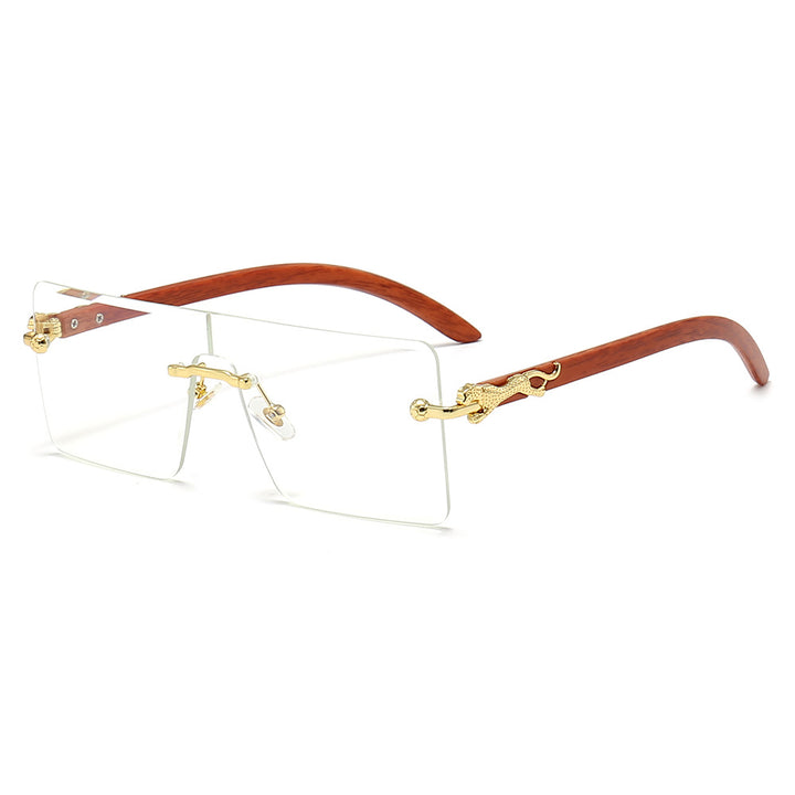 Women oversized fashionable sunglasses with luxurious wood and metal elements Stornfield