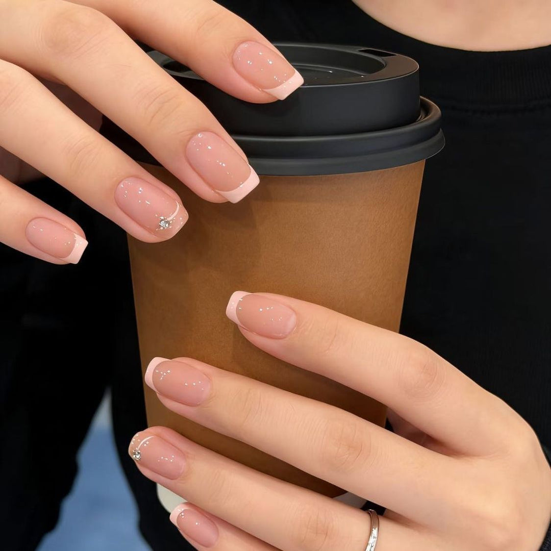 Elegant French Tip Press-On Nails