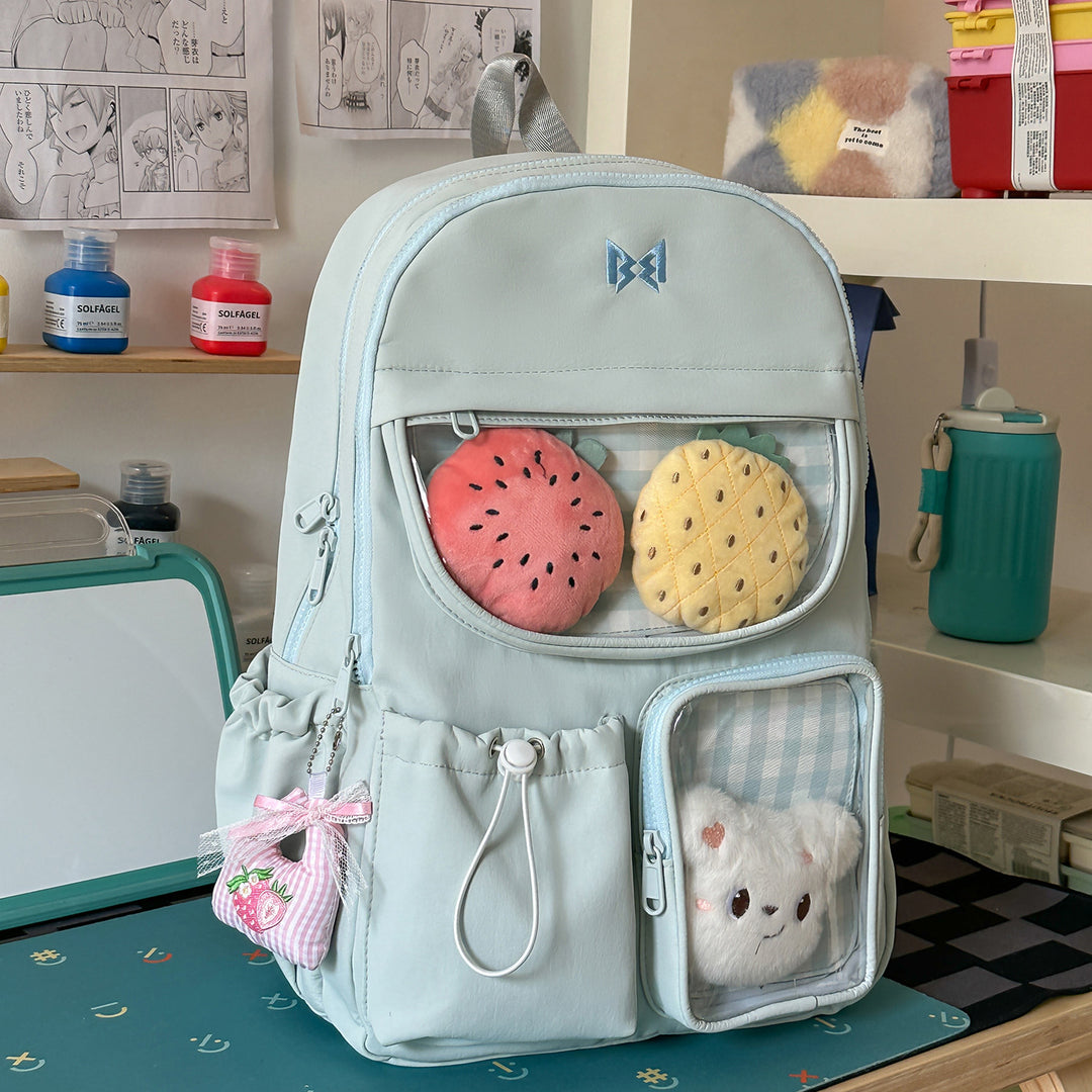 Functional Gingham Print Backpack Stornfield