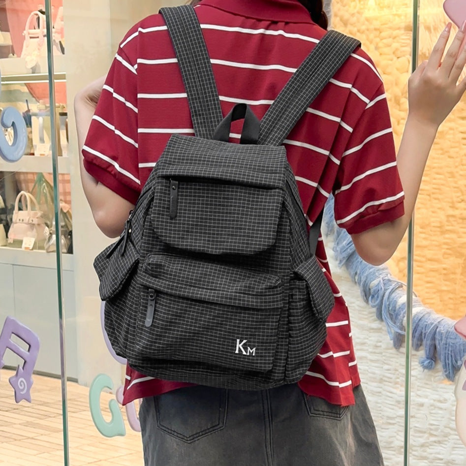 Versatile Grid-Patterned Backpack Stornfield