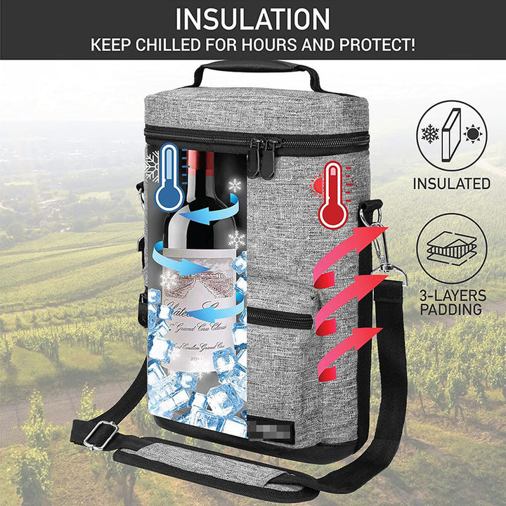 Ladies Insulated Bottle Bag with Extra Storage Stornfield