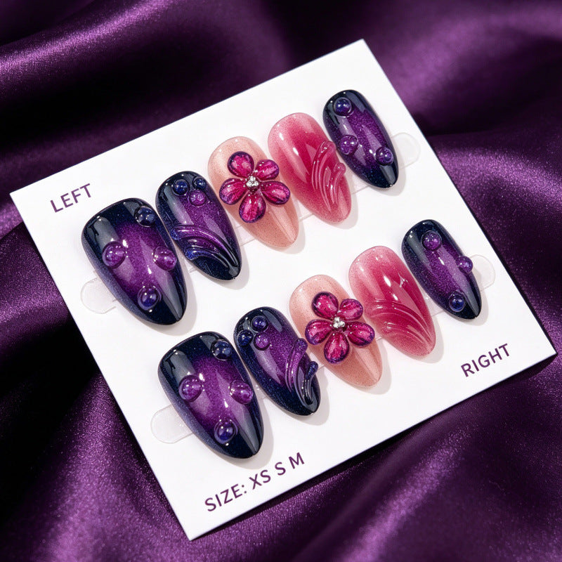 Decorative Floral Design Press-On Nails