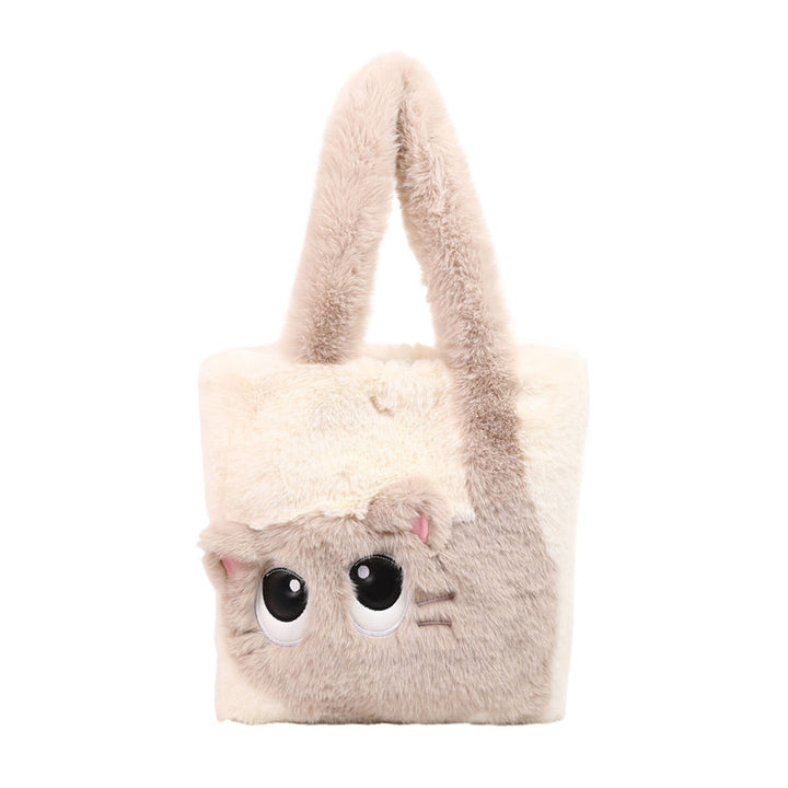 Plush shoulder bag with cat motif Stornfield