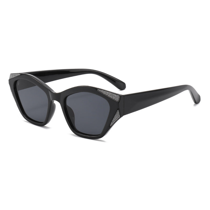 Women's fashionable oversized sunglasses with glittering accents Stornfield