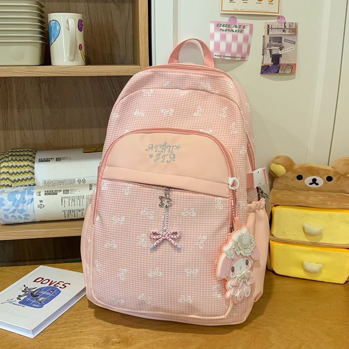 Stylish Checker Patterned Backpack Stornfield