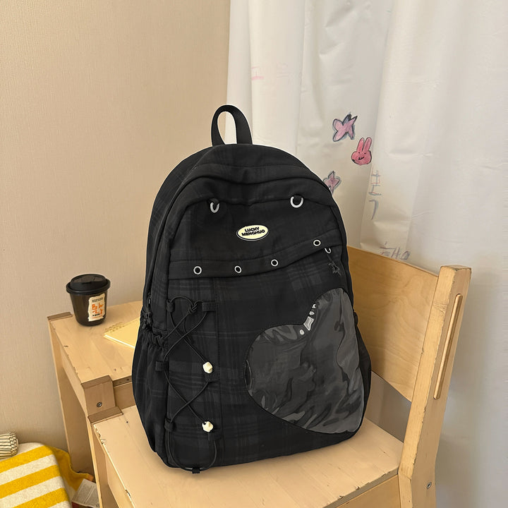 Heart-Appliqué Casual Backpack Stornfield