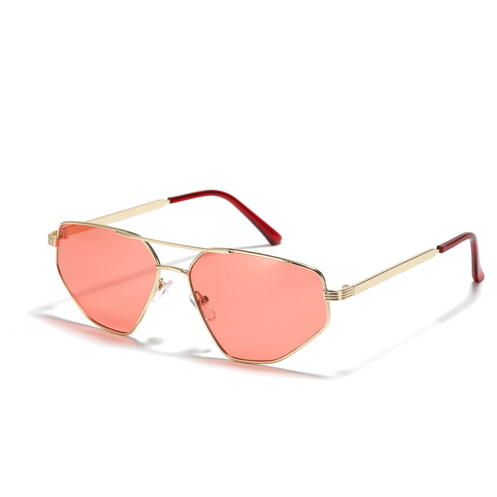Ladies geometric sunglasses with elegant metal frame Stornfield