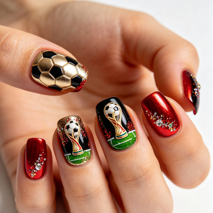 Sporty Football Art Nails Stornfield
