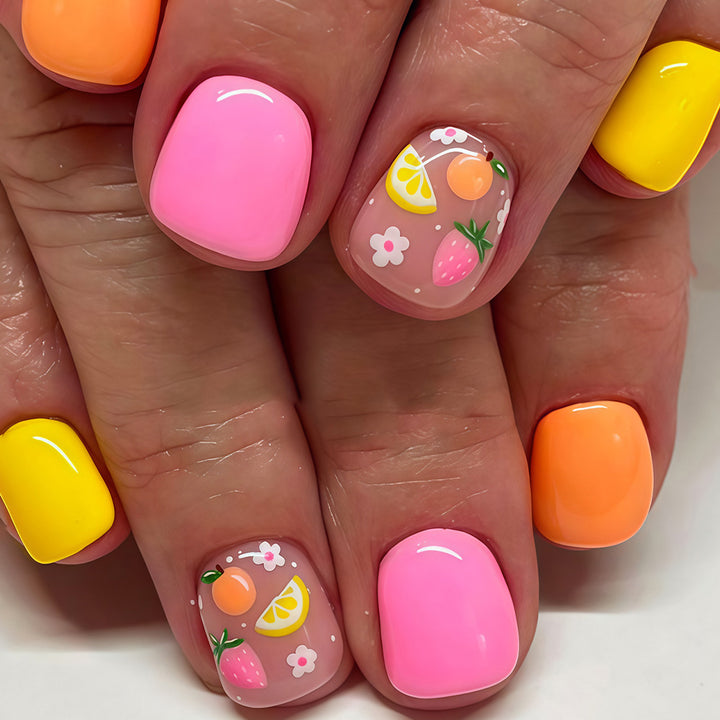 Fruit-Inspired Press-On Nail Art Set Stornfield