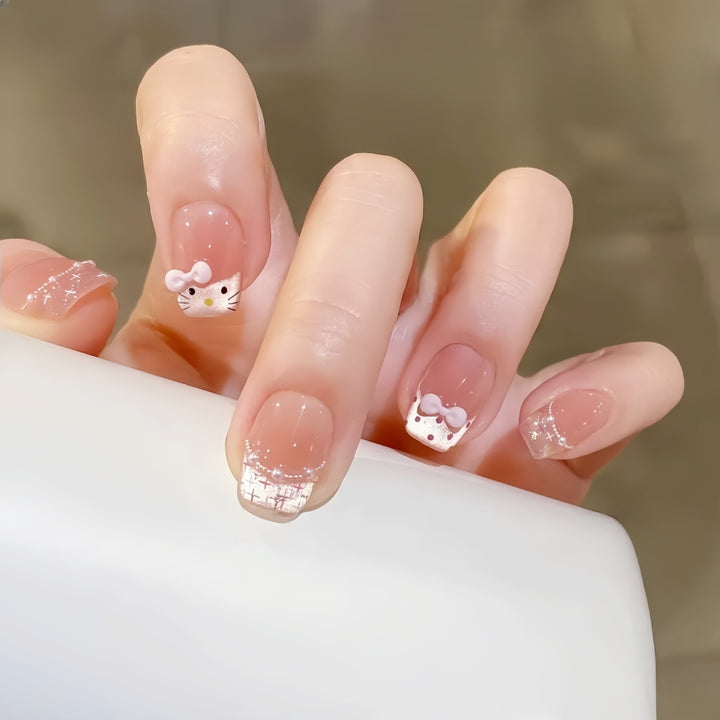 Artificial Nail Art Tips with Playful Design Stornfield
