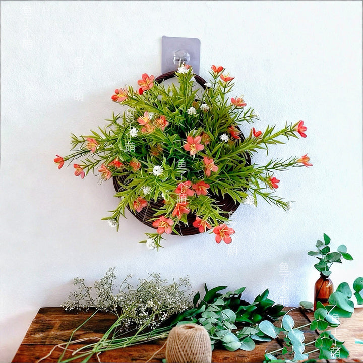 Wall-Mounted Artificial Flower Planter
