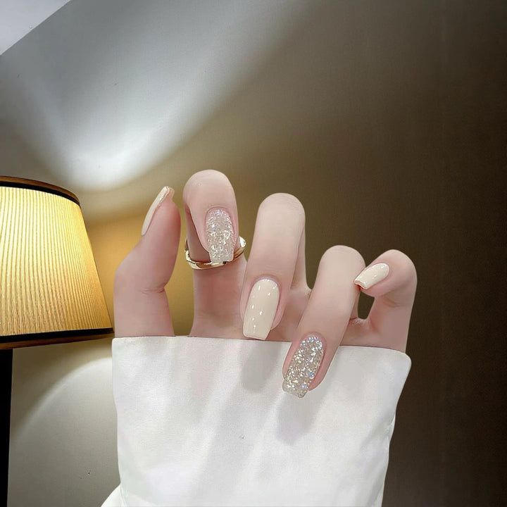 Glittery Press-On Nail Extensions