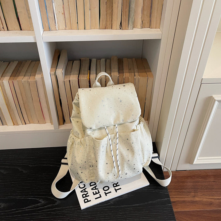 Star-Patterned Casual Drawstring Backpack Stornfield