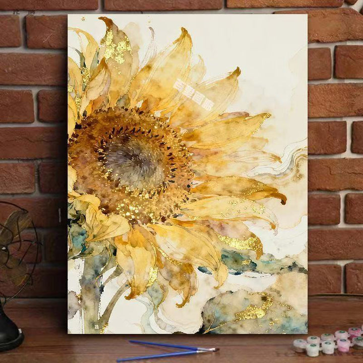 Elegant Sunflower Watercolor Canvas Art Stornfield