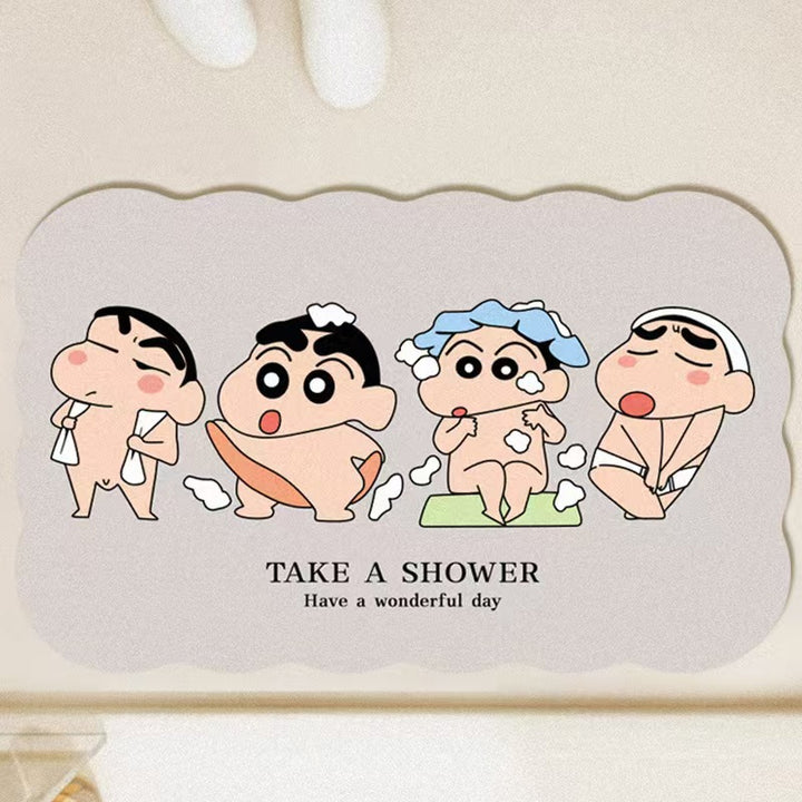 Cartoon-Themed Bathroom Rug