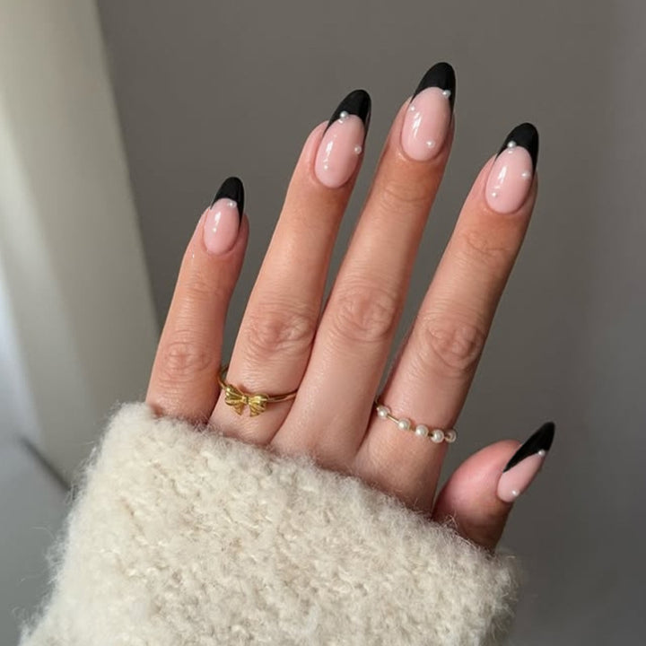 Acrylic nail set with elegant French tips Stornfield