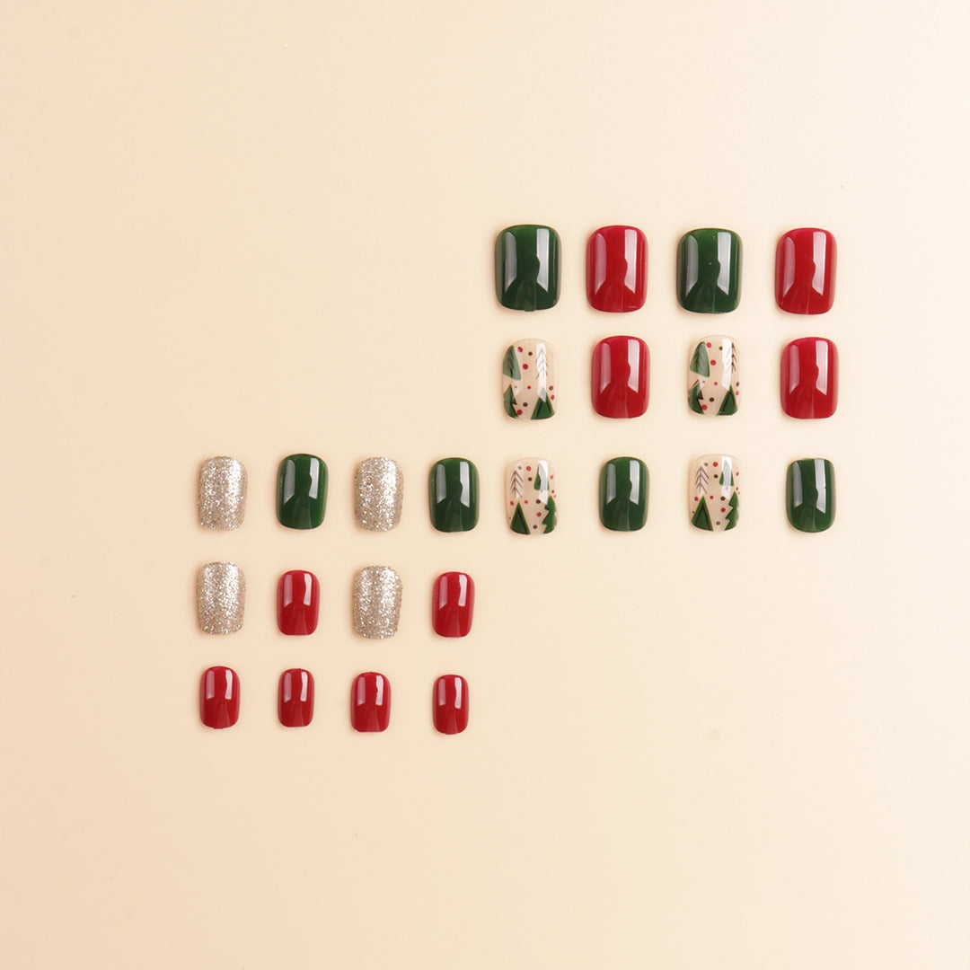 Festive Holiday-Themed Nail Art Set Stornfield